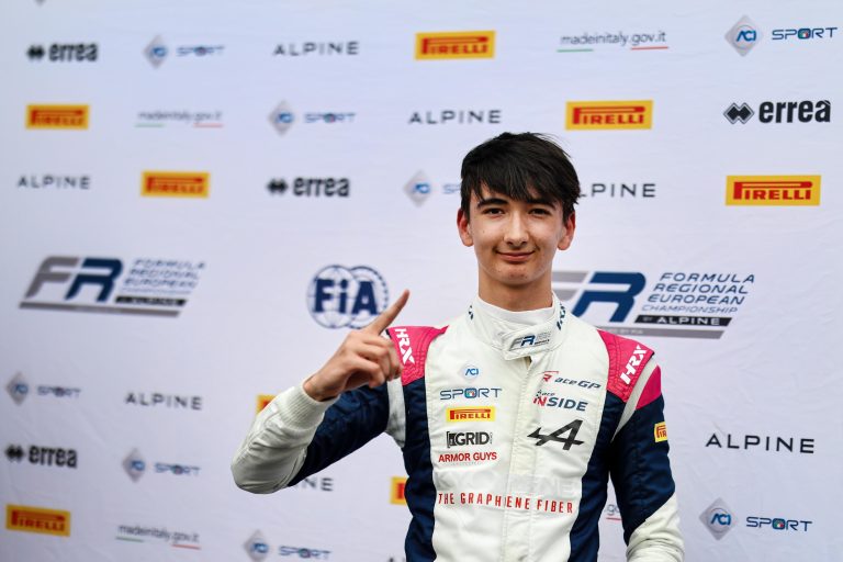 Enzo Deligny tops the field in second qualifying at the Hungaroring in the Formula Regional European Championship by Alpine
